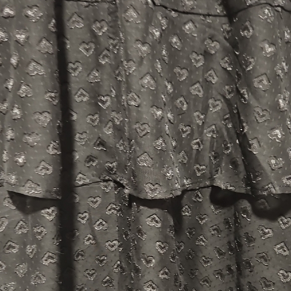 torrid Black Tiered Heart-Print Skater Skirt - Picture 4 of 4